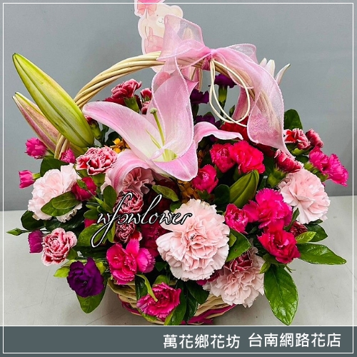 媽媽謝謝妳 鮮花康乃馨母親節盆花 台南市花店