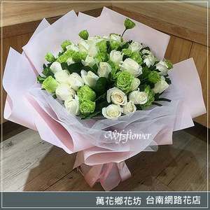 神秘戀人 白玫瑰花束