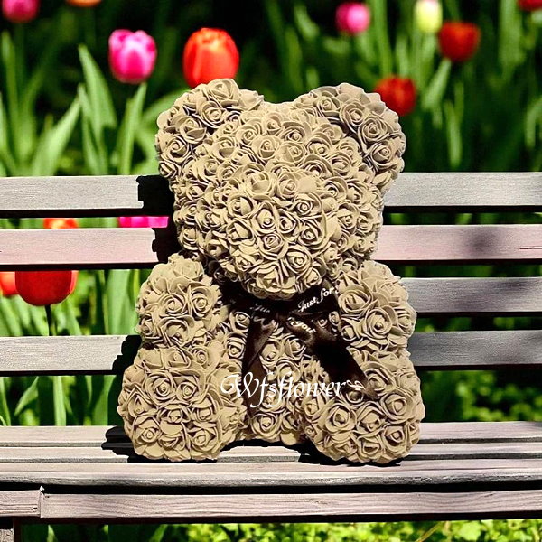 永生粉愛你玫瑰泰迪熊 七夕推薦 台南花店